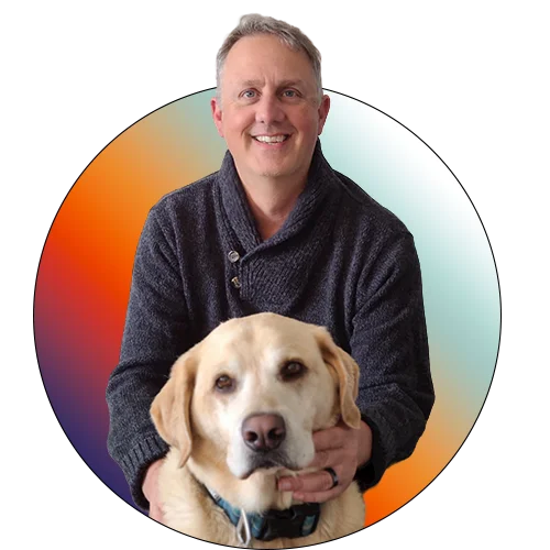 Lee Darke and his dog Max